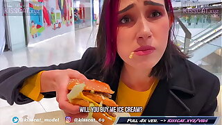 Risky Blowjob in Fitting Room for Big Mac - Public Agent PickUp & Fuck Student in Mall / Kiss Cat
